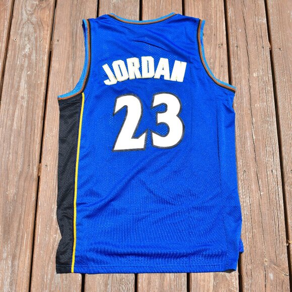 New!! Michael Jordan Blue Washington Wizards Basketball Jersey Adult Men's Small - Picture 1 of 2